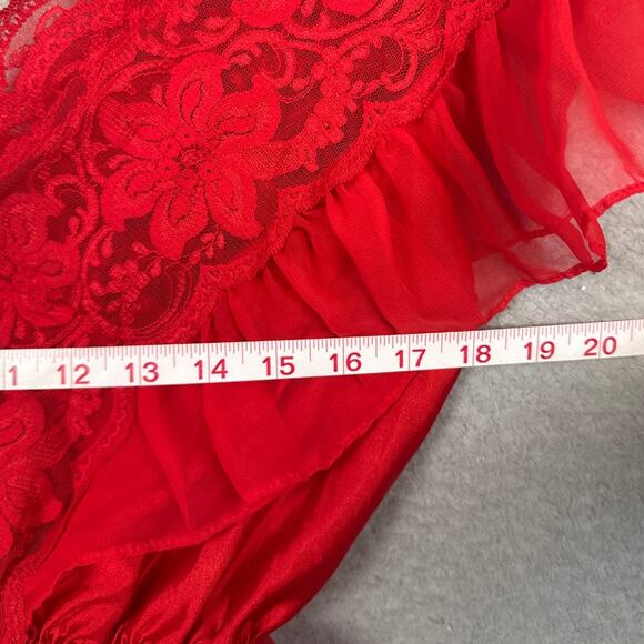 Vintage Lily Of France Satin And  Lace Teddy Bodysuit Liberation Era Coquette L - Picture 4 of 9